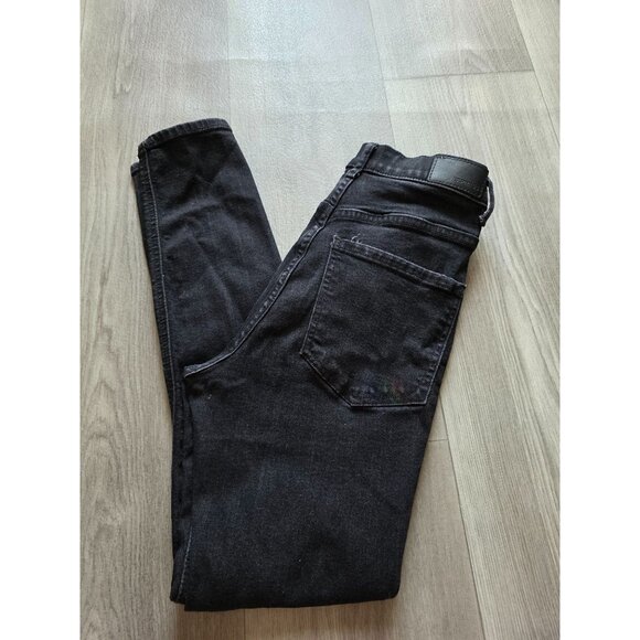 Express Denim Perfect Ankle Legging High Rise Stretch Black Jeans Size 4R - Picture 2 of 5